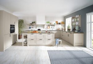 Schuller Canto Satin in Sand Grey